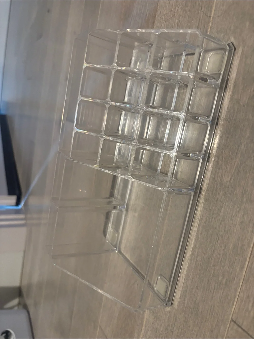 SHEIN Clear Acrylic Multi-Slot Makeup & Desk Organizer